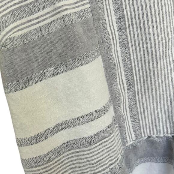 Lou & Grey Women's Striped Linen Racerback Dress Size 10 - Picture 5 of 7